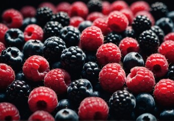 "Mixed berries" refers to a combination of various types of berries, such as strawberries, blueberries, raspberries, and blackberries.