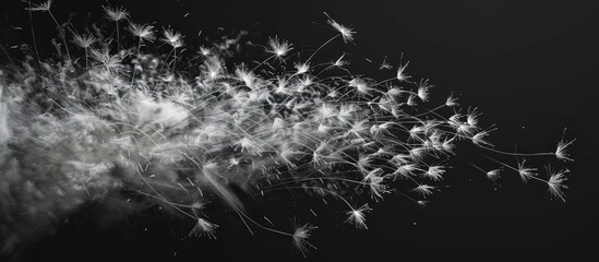 Obraz premium Stunning white fireworks resembling shooting stars against a black backdrop with copy space image