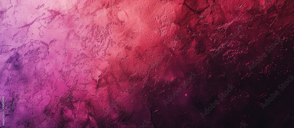 Poster abstract background with a gradient in dark pink hues and a grainy texture creating a noise effect p