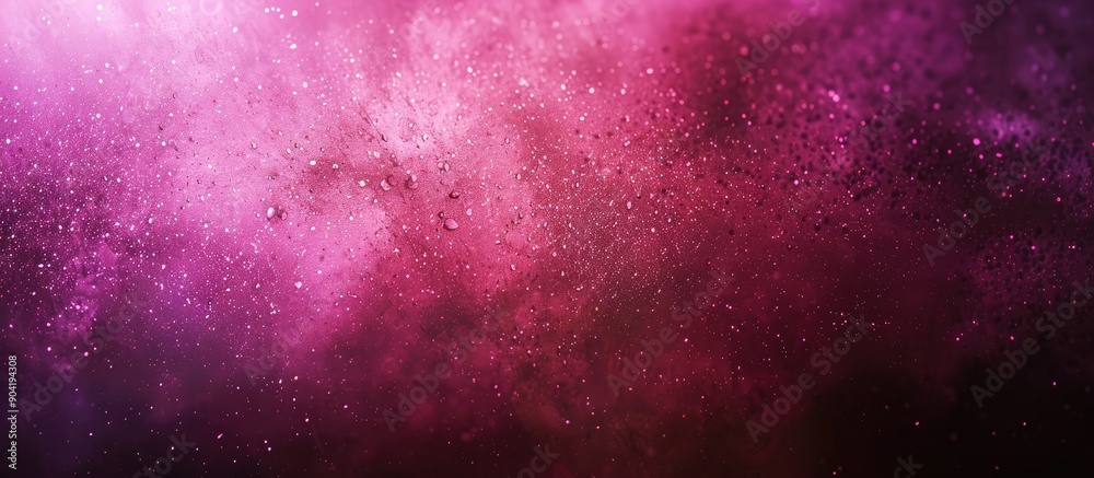 Poster abstract background with a gradient in dark pink hues and a grainy texture creating a noise effect p