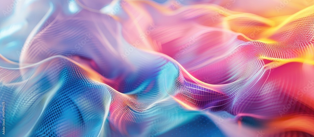 Poster vibrant abstract background with a gradient mesh pattern ideal for any design project needing copy s