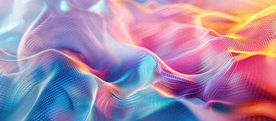 Obraz premium Vibrant abstract background with a gradient mesh pattern ideal for any design project needing copy space image
