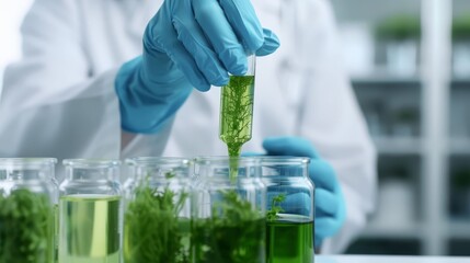 Hightech lab processing plant extracts, natural health, biotechnology