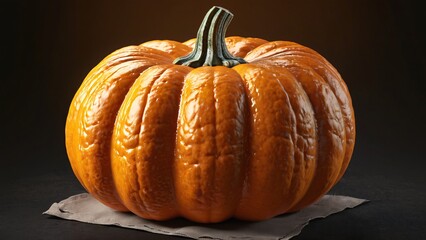 Pumpkin with Nuts and Seeds on Platter for Harvest Theme