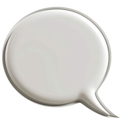 3D speech bubble isolated on transparent