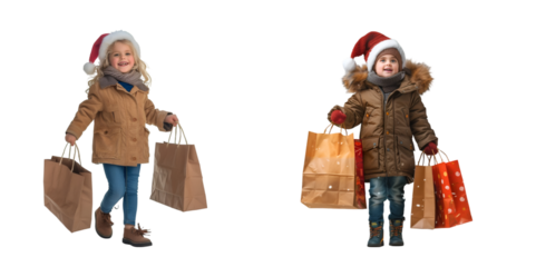 two girls with shopping bags
