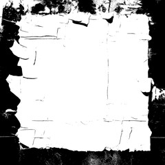 White Paper Ripped and Torn Background - Blank Creased Crumpled Posters Placard Grunge Textures Surface