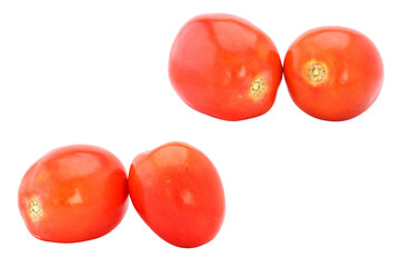 Cherry tomatoes isolated on white background