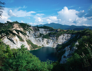 Beautiful Grand Canyon in Thailand, Kiri is name of this landmark,also known as Grand Canyon Chonburi, and old mine.