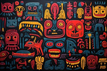 Obraz premium Panama Mola Tapestry