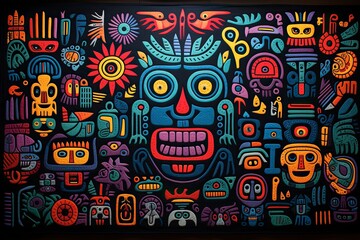 Fototapeta premium Panama Mola Tapestry