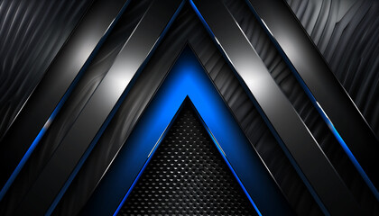 Obraz premium Futuristic Black and Blue High-Tech Car Racing Background