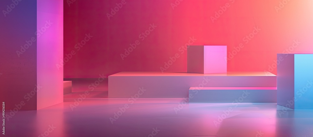 Poster gradient blur background designed for product ui with ample copy space image