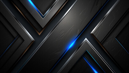 Obraz premium Futuristic Black and Blue High-Tech Car Racing Background