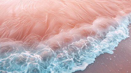 Fototapeta premium Abstract Shoreline Bliss: A Tranquil Wave Scene for Unique Backgrounds, Wallart, and Wallpaper Designs