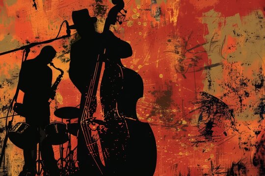 illustration of a jazz musician playing music