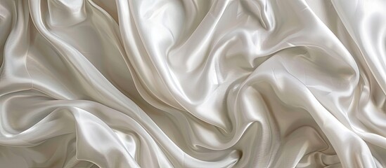 Obraz premium A white silk fabric backdrop with room for adding images or text. Copy space image. Place for adding text and design