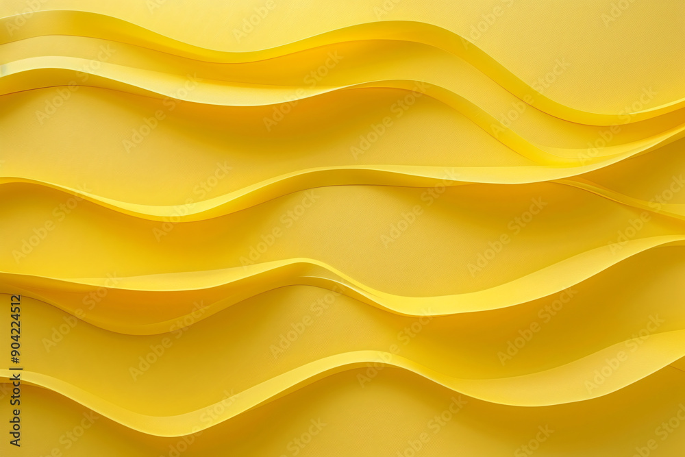 Poster yellow paper texture background with wavy line pattern, yellow background with copy space for text a