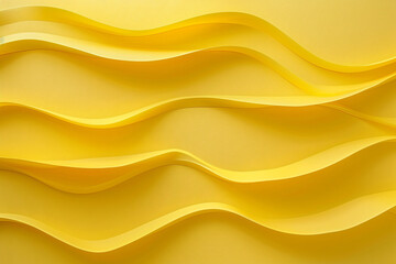 Obraz premium Yellow paper texture background with wavy line pattern, yellow background with copy space for text and design. Stock photo place for product advertising in the style of product advertising.