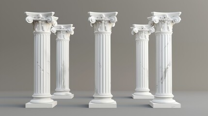 Obraz premium set of white roman columns