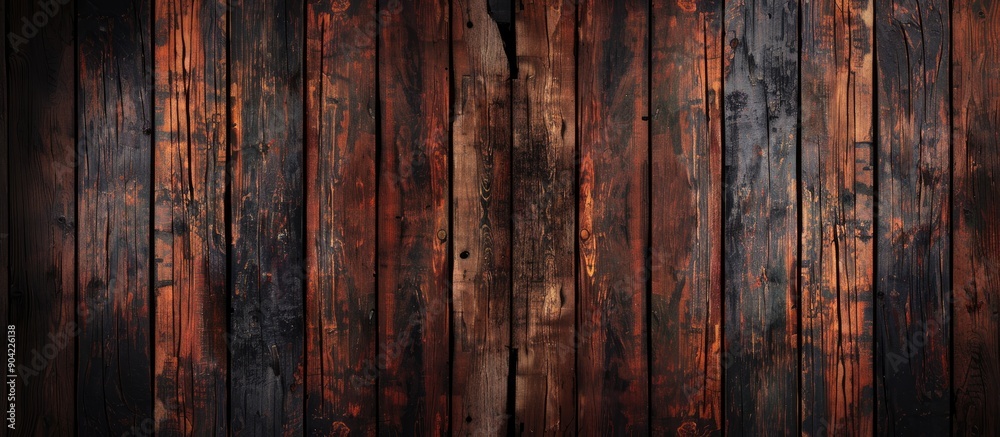 Wall mural a dark wood textured backdrop displaying a vintage natural pattern suitable for graphic design proje