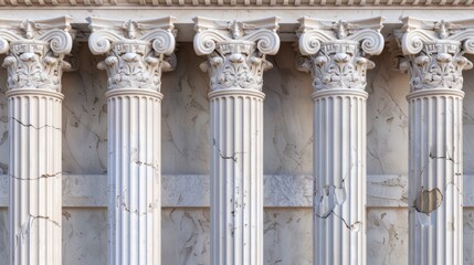 Obraz premium set of white roman columns
