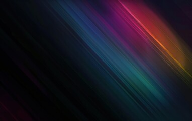 Fototapeta premium Vibrant, colorful light streaks on a black background, creating a dynamic and futuristic visual effect.