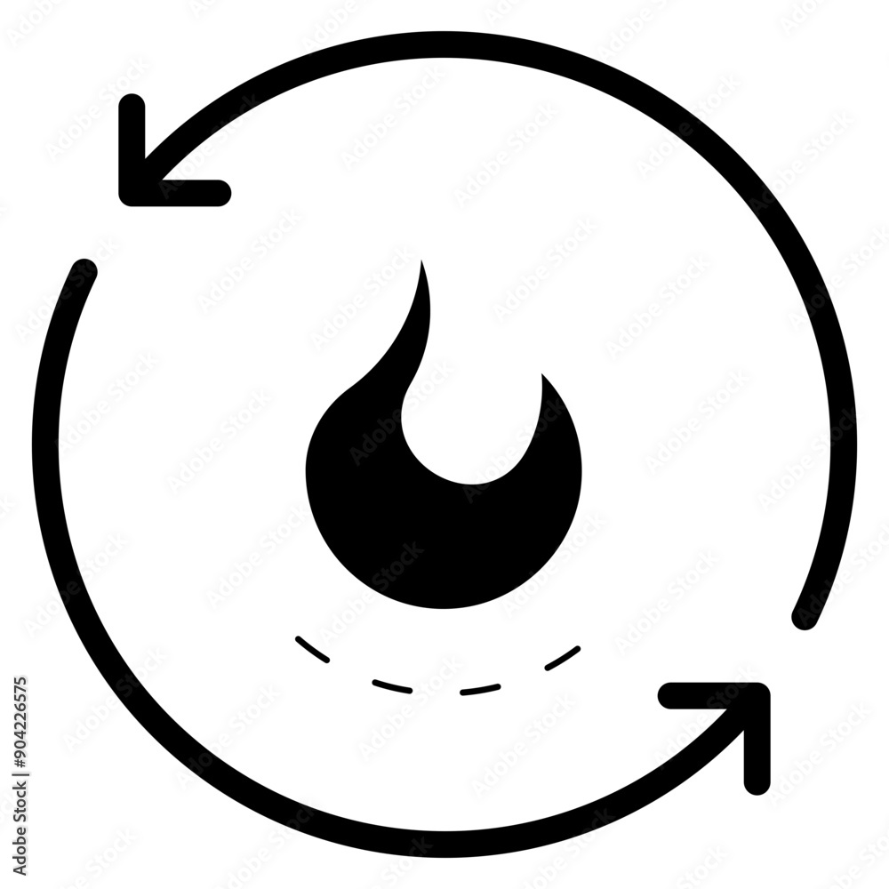 Poster high metabolism glyph icon