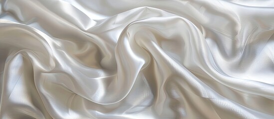 Obraz premium White silk fabric provides an elegant background with ample copy space image