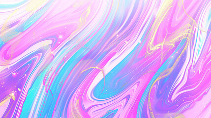 Obraz premium Colorful marble texture with pastel swirls and gold accents