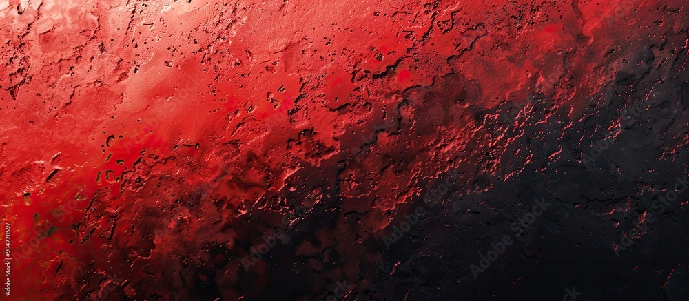 Poster abstract background with a gradient of red and black colors creating a grainy noise texture effect p