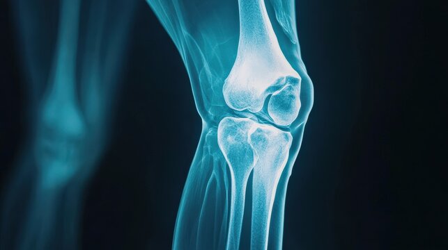 A knee x-ray film