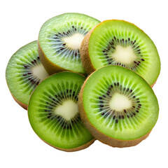Fototapeta premium Kiwi fruit slices Isolated on white background