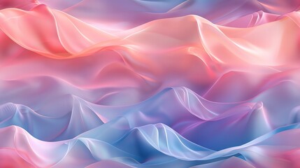 Obraz premium Abstract background with soft, colorful waves in pink, purple, and blue tones, creating a smooth and fluid appearance.