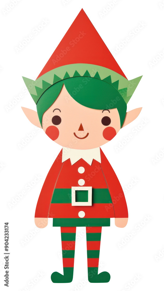 Sticker png christmas elf christmas craft paper.