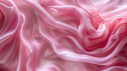 Fototapeta premium Silk background cloth sheet in pink color. Generative Ai