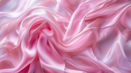 Fototapeta premium Silk background cloth sheet in pink color. Generative Ai
