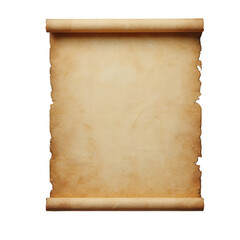An isolated PNG photo of a piece of parchment paper, slightly aged with a rough texture and yellowed edges