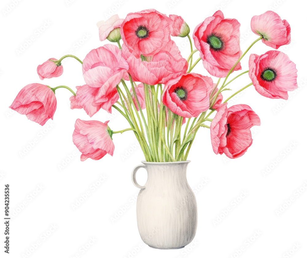 Poster png vase flower petal plant.