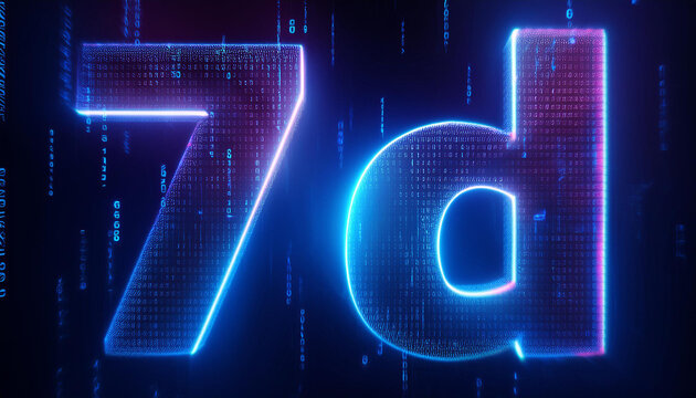Text "7d" with neon background.