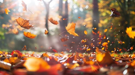 Autumn Leaves Falling