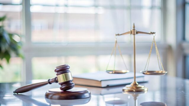 Insurance Policy with Legal Background &ndash; Policy document with a gavel and legal scales in the background, indicating legal protection in insurance.
