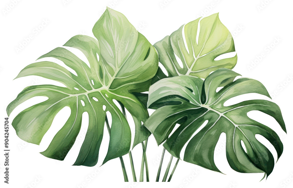 Poster PNG Monstera leaves nature plant leaf.