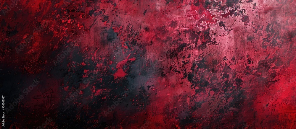 Poster abstract background with a grainy texture gradient in shades of red and black creating a noisy effec