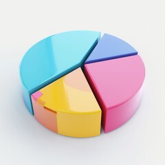 Obraz premium Medium shot of statistic, isolated on a white background, bright and vivid tonality 