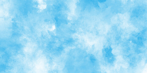 soft light blue abstract gradient sky watercolor background wallpaper with clouds, Hand painted abstract soft sky blue watercolor sky and clouds, Watercolor illustration art marble painting sky.