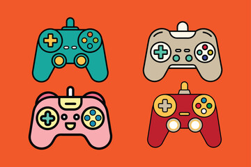 Gamepad vector art illustration design