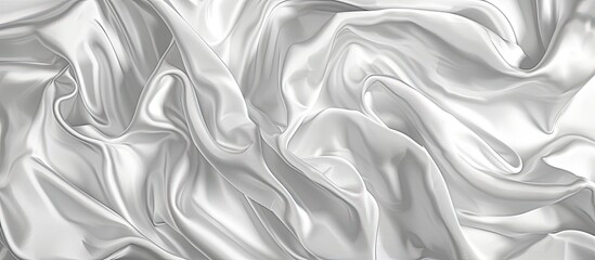 Obraz premium Close up texture of white crumpled satin fabric with an abstract background ideal for a copy space image