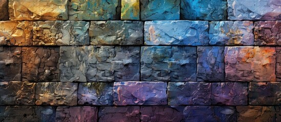 Stone wall background with a DEI diversity equity and inclusion symbol ideal for business concepts featuring copy space image