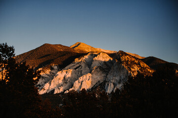 sunset in the mountains